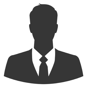 Businessman silhouette as avatar or default profile picture